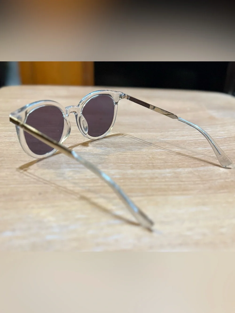 Oscar by Oscar de la Renta Sunglasses Clear Frame Pink Green Mirrored Lenses NEW